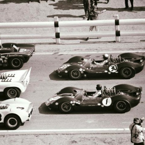 Times GP Riverside 1965 : dans la Lotus 40 du Ian Walker Team Lotus aux côtés de Richie Ginther également sur Lotus 40